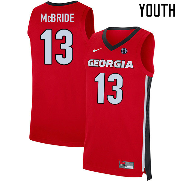 Youth #13 Mardrez McBride Georgia Bulldogs College Basketball Jerseys Sale-Red